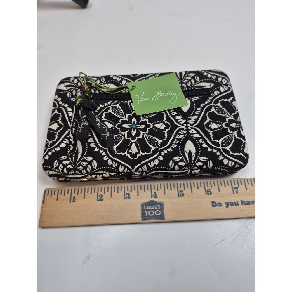 Vera Bradley Opera Wallet Retired Barcelona Floral Quilted Metal Frame Black NWT - Picture 12 of 14